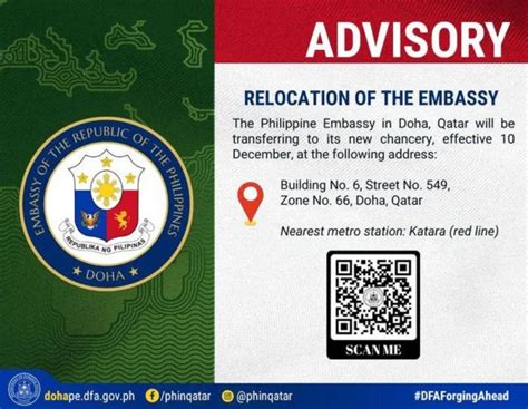 philippine embassy in qatar|Philippine embassy to operate at new location from Dec 10.